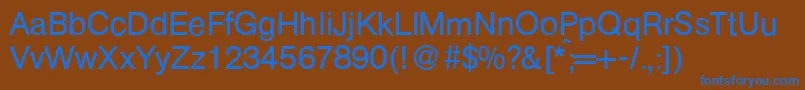 AtkinsRegular Font – Blue Fonts on Brown Background