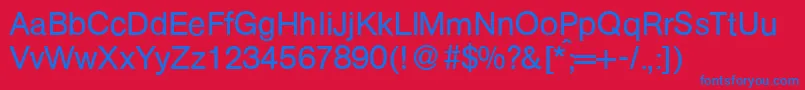 AtkinsRegular Font – Blue Fonts on Red Background