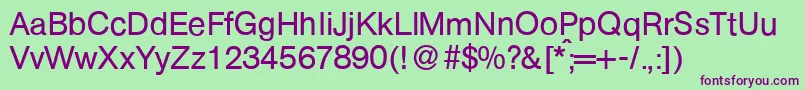 AtkinsRegular Font – Purple Fonts on Green Background