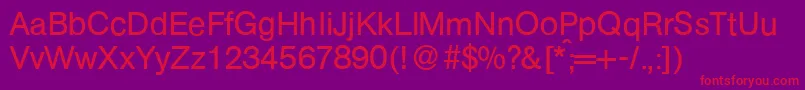 AtkinsRegular Font – Red Fonts on Purple Background