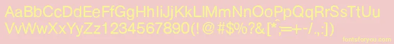 AtkinsRegular Font – Yellow Fonts on Pink Background