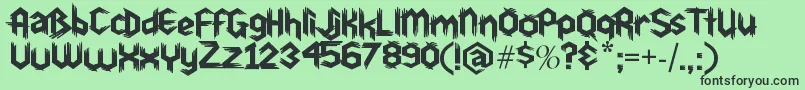 Шрифт Du30 – чёрные шрифты на зелёном фоне