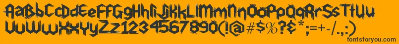 Du30 Font – Black Fonts on Orange Background