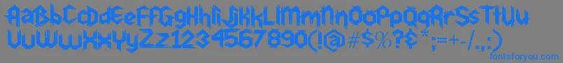 Du30 Font – Blue Fonts on Gray Background