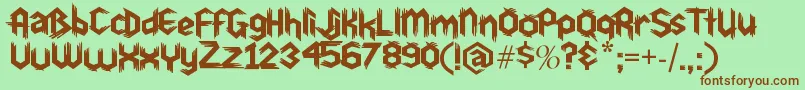 Du30-fontti – ruskeat fontit vihreällä taustalla