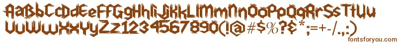 Du30 Font – Brown Fonts on White Background