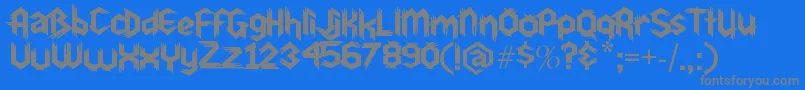 Шрифт Du30 – серые шрифты на синем фоне