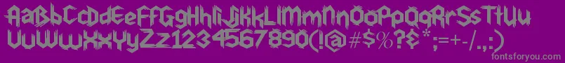 Du30 Font – Gray Fonts on Purple Background