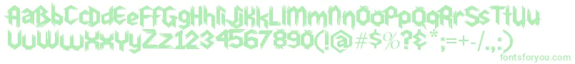 Du30 Font – Green Fonts on White Background