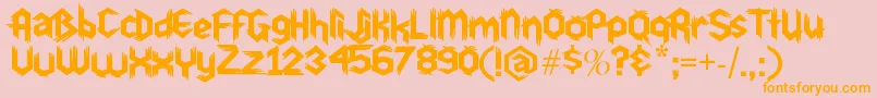 Du30 Font – Orange Fonts on Pink Background