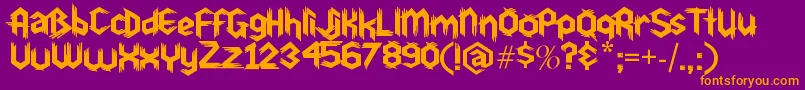 Du30 Font – Orange Fonts on Purple Background