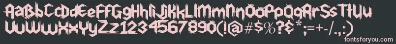 Du30 Font – Pink Fonts on Black Background