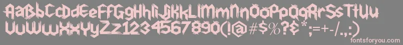 Du30 Font – Pink Fonts on Gray Background