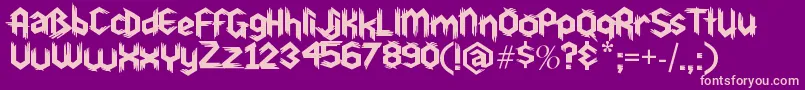 Du30 Font – Pink Fonts on Purple Background