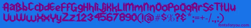 Шрифт Du30 – фиолетовые шрифты на синем фоне