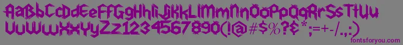 Du30 Font – Purple Fonts on Gray Background