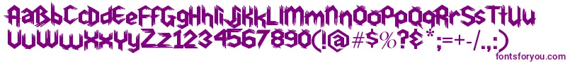 フォントDu30 – 白い背景に紫のフォント