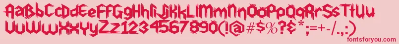 Du30 Font – Red Fonts on Pink Background