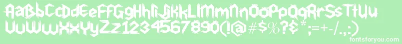 フォントDu30 – 緑の背景に白い文字