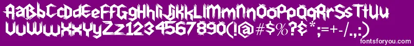 Du30 Font – White Fonts on Purple Background