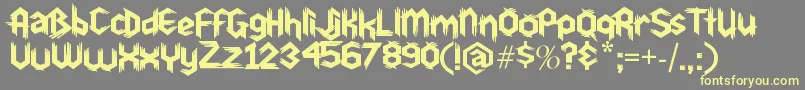 Du30-Schriftart – Gelbe Schriften auf grauem Hintergrund