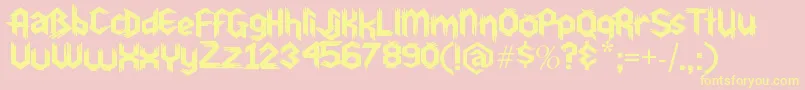 Шрифт Du30 – жёлтые шрифты на розовом фоне