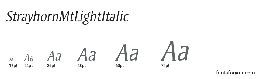 StrayhornMtLightItalic Font Sizes