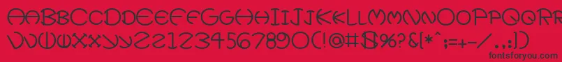 FatherMedium Font – Black Fonts on Red Background