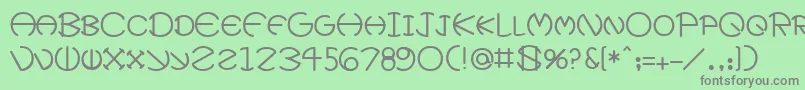 フォントFatherMedium – 緑の背景に灰色の文字