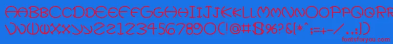 FatherMedium Font – Red Fonts on Blue Background