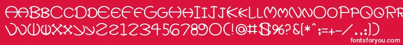 FatherMedium Font – White Fonts on Red Background
