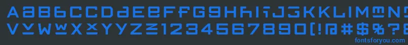 FfgothicTwoone Font – Blue Fonts on Black Background