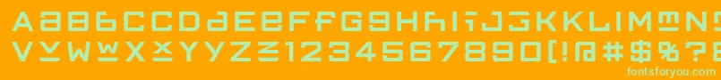 FfgothicTwoone Font – Green Fonts on Orange Background