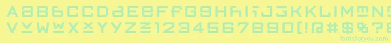 FfgothicTwoone Font – Green Fonts on Yellow Background