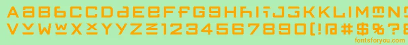 FfgothicTwoone Font – Orange Fonts on Green Background