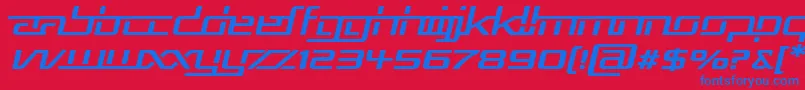 Подробнее о шрифте Rep5expi Шрифт Rep5expi – синие шрифты на красном фоне