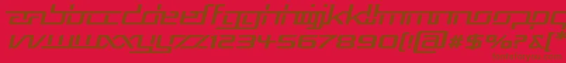 フォントRep5expi – 赤い背景に茶色の文字