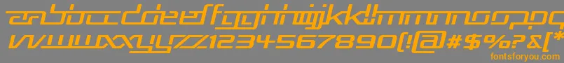 Rep5expi Font – Orange Fonts on Gray Background