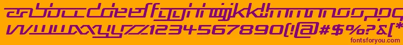 Rep5expi Font – Purple Fonts on Orange Background