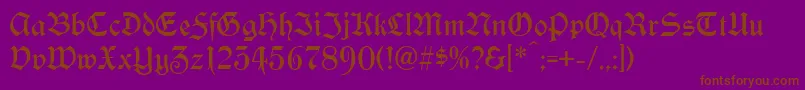 Yonkers Font – Brown Fonts on Purple Background