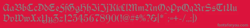 Yonkers Font – Gray Fonts on Red Background