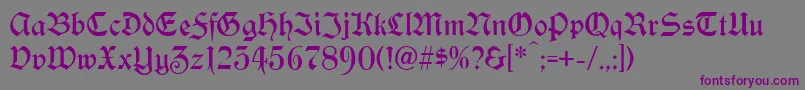 Yonkers Font – Purple Fonts on Gray Background