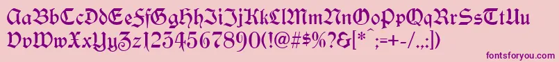 Yonkers Font – Purple Fonts on Pink Background