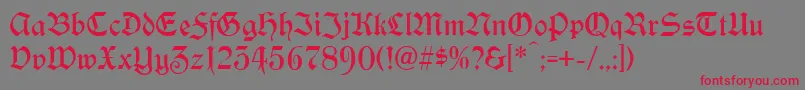 Yonkers Font – Red Fonts on Gray Background