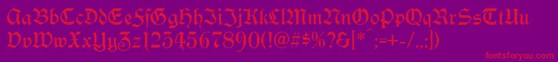 Yonkers Font – Red Fonts on Purple Background