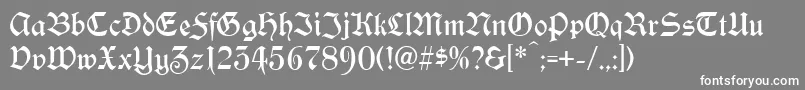 フォントYonkers – 灰色の背景に白い文字