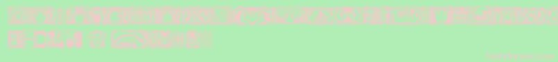 Więcej informacji o czcionce Jugendstil Czcionka Jugendstil – różowe czcionki na zielonym tle