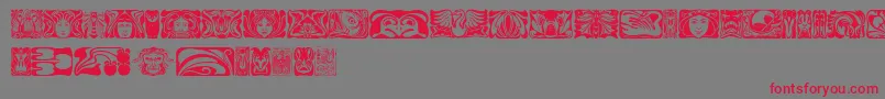 Jugendstil Font – Red Fonts on Gray Background