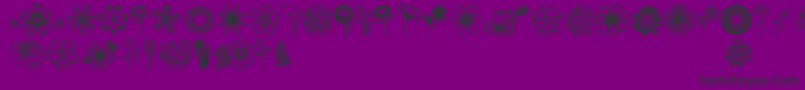 Jandaflowerdoodles Font – Black Fonts on Purple Background