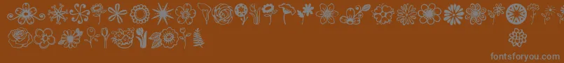 Шрифт Jandaflowerdoodles – серые шрифты на коричневом фоне